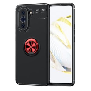 For Huawei Nova 10/Nova 10 Pro Metal Ring Holder TPU Phone Case(Black+Red) (OEM)