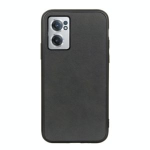For OnePlus Nord CE 2 5G Two-color Cowhide Texture PU Shockproof Phone Case(Black) (OEM)