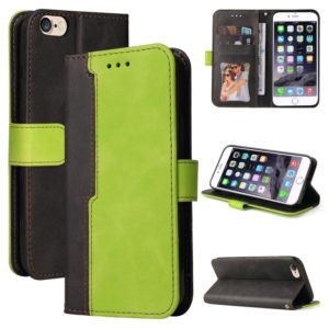 Business Stitching-Color Horizontal Flip PU Leather Case with Holder & Card Slots & Photo Frame For iPhone 6s / 6(Green) (OEM)