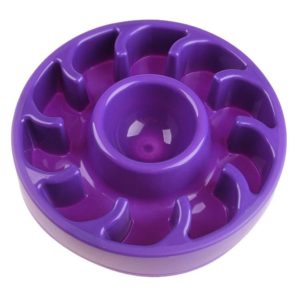 2 PCS Dog Slow Food Bowl Pet Tattoo Deflection Bowl, Specification: Colorful Package(Purple) (OEM)