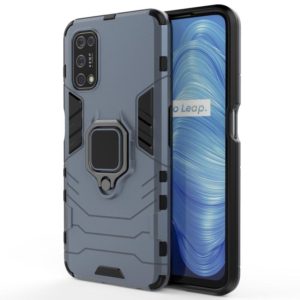 For OPPO Realme V5 5G PC + TPU Shockproof Protective Case with Magnetic Ring Holder(Navy Blue) (OEM)