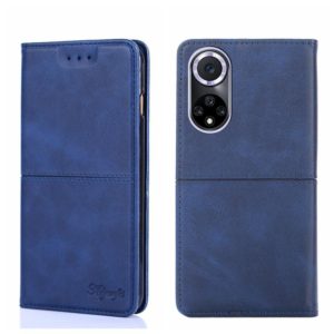 For Huawei Nova 9 Cow Texture Magnetic Horizontal Flip Leather Phone Case(Blue) (OEM)