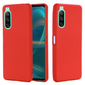 For Sony Xperia 10 IV Pure Color Liquid Silicone Shockproof Phone Case(Red) (OEM)