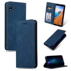 Retro Skin Feel Business Magnetic Horizontal Flip Leather Case for Xiaomi Redmi 7A(Navy Blue) (OEM)