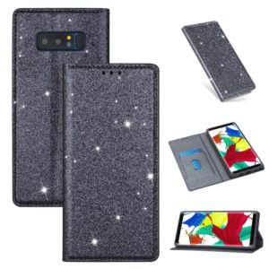 For Samsung Galaxy Note 8 Ultrathin Glitter Magnetic Horizontal Flip Leather Case with Holder & Card Slots(Gray) (OEM)