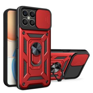 For Honor X8 Sliding Camera Design TPU + PC Phone Case(Red) (OEM)