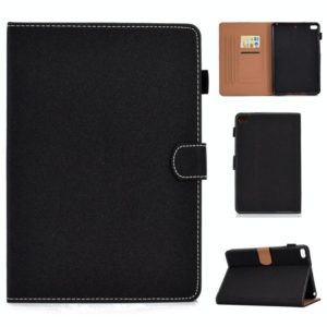 For iPad Mini 4 / Mini 3 / Mini 2 / Mini Solid Color Tablet PC Universal Magnetic Horizontal Flip Leather Case with Card Slots & Holder(Black) (OEM)