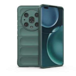 For Honor Magic4 Pro Magic Shield TPU + Flannel Phone Case(Dark Green) (OEM)