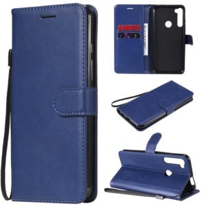For Motorola Moto One Fuson Plus Solid Color Horizontal Flip Protective Leather Case with Holder & Card Slots & Wallet & Photo Frame & Lanyard(Blue) (OEM)