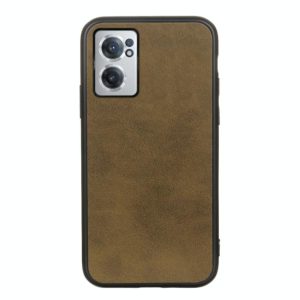 For OnePlus Nord CE 2 5G Two-color Cowhide Texture PU Shockproof Phone Case(Green) (OEM)