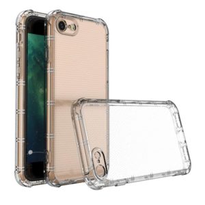For iPhone SE 2022 / SE 2020 / 8 / 7 Straight Edge Dual Bone-bits Shockproof TPU Clear Case (OEM)