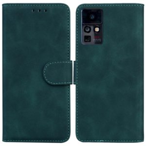 For Infinix Zero X / X Pro Skin Feel Pure Color Flip Leather Phone Case(Green) (OEM)