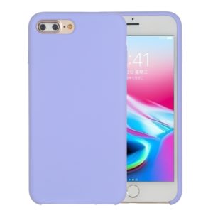 Pure Color Liquid Silicone Case for iPhone 8 Plus & 7 Plus(Purple) (OEM)