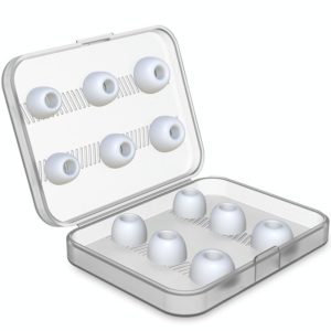 6 Pairs Wireless Earphone Replaceable Silicone Ear Cap Earplugs for AirPods Pro, with Storage Box(White) (OEM)
