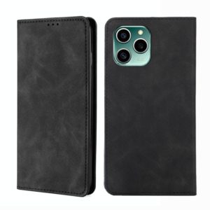 For Honor 60 SE Skin Feel Magnetic Horizontal Flip Leather Phone Case(Black) (OEM)