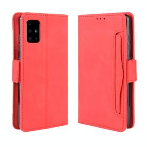 For Samsung Galaxy M51 Wallet Style Skin Feel Calf Pattern Leather Case with Separate Card Slot(Red) (OEM)