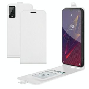 For wiko Power U20 R64 Texture Single Vertical Flip Leather Protective Case with Card Slots & Photo Frame(White) (OEM)