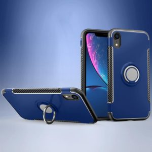 For iPhone XR Magnetic 360 Degrees Rotation Ring Armor Protective Case(Blue) (OEM)