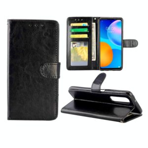 For Huawei P Smart(2021)/Y7a Crazy Horse Texture Leather Horizontal Flip Protective Case with Holder & Card Slots & Wallet & Photo Frame(Black) (OEM)