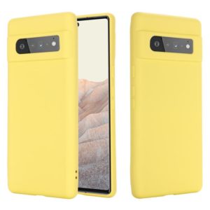 Pure Color Liquid Silicone Shockproof Full Coverage Case For Google Pixel 6 Pro(Yellow) (OEM)