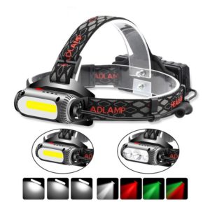 TG-TD113 T6+COB Head-Mounted USB Charging Rotating Multi-Function Headlight White Red And Green Three Light Sources Headlight (With Charging Set) (OEM)
