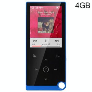 E05 2.4 inch Touch-Button MP4 / MP3 Lossless Music Player, Support E-Book / Alarm Clock / Timer Shutdown, Memory Capacity: 4GB without Bluetooth(Blue) (OEM)