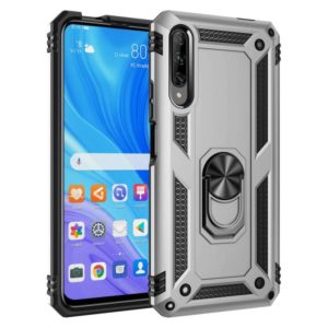 For Huawei Y9s Shockproof TPU + PC Protective Case with 360 Degree Rotating Holder(Silver) (OEM)