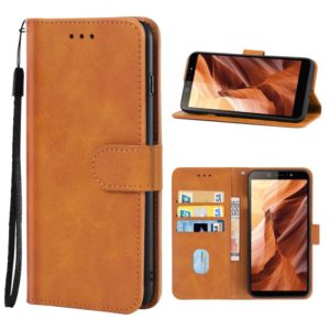 Leather Phone Case For Itel A44(Brown) (OEM)