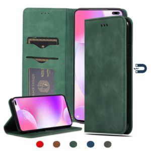For Redmi K30 & Poco X2 Retro Skin Feel Business Magnetic Horizontal Flip Leather Case(Army Green) (OEM)