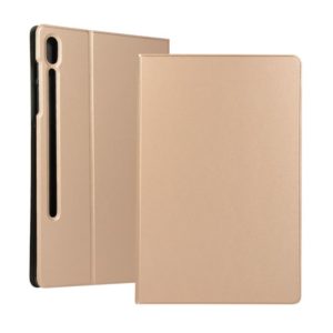 For Samsung Galaxy Tab S8+ / Tab S8 Plus / Tab S7 FE / Tab S7+ / T970 Horizontal Flip Elasticity PU + TPU Leather Case with Holder(Gold) (OEM)