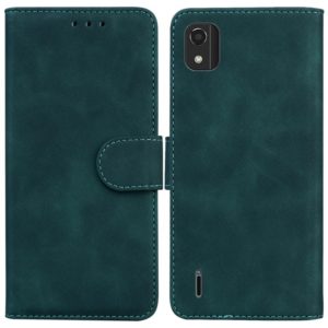 For Nokia C2 2nd Edition Skin Feel Pure Color Flip Leather Phone Case(Green) (OEM)