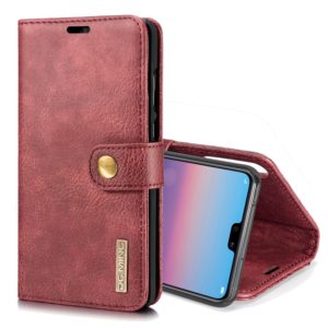 Crazy Horse Texture Flip Detachable Magnetic Leather Case for Huawei P20 Pro, with Holder & Card Slots & Wallet(Red) (DG.MING) (OEM)