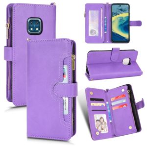 For Nokia XR20 Litchi Texture Zipper Leather Phone Case(Purple) (OEM)