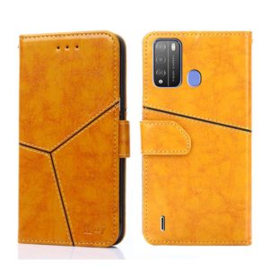 For Itel Vision 1 Pro Geometric Stitching Horizontal Flip Leather Phone Case(Yellow) (OEM)