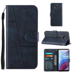 For Motorola Moto G Power 2021 Stitching Calf Texture Buckle Leather Phone Case(Blue) (OEM)
