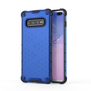 Honeycomb Shockproof PC + TPU Case for Galaxy S10+ (Blue) (OEM)
