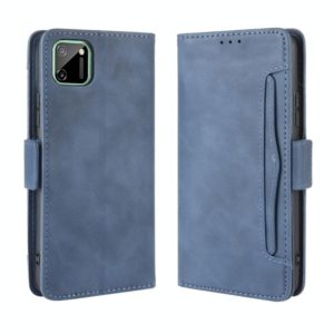 For OPPO Realme C11 Wallet Style Skin Feel Calf Pattern Leather Case with Separate Card Slot(Blue) (OEM)