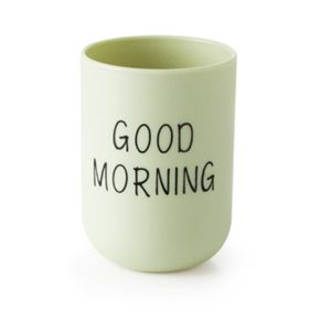 Simple Cute Brushing Cup Couple Plastic Mouthwash Cup, Pattern:Word(Light green) (OEM)
