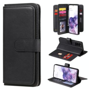 For Samsung Galaxy S20+ 5G Multifunctional Magnetic Copper Buckle Horizontal Flip Solid Color Leather Case with 10 Card Slots & Wallet & Holder & Photo Frame(Black) (OEM)