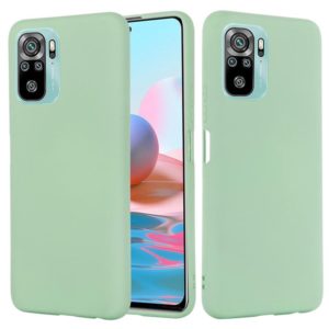 For Xiaomi Redmi Note 10S Solid Color Liquid Silicone Dropproof Full Coverage Protective Case(Green) (OEM)
