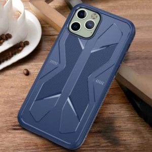 For iPhone 12 Pro Max Butterfly Shadow Shockproof Full Coverage TPU Soft Case(Navy Blue) (OEM)