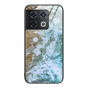 For OnePlus 10 Pro Marble Pattern Glass Protective Phone Case(Beach) (OEM)