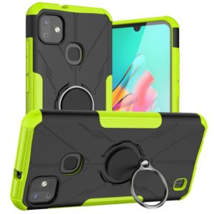 For Infinix Smart HD 2021 Armor Bear Shockproof PC + TPU Protective Case with Ring Holder(Green) (OEM)