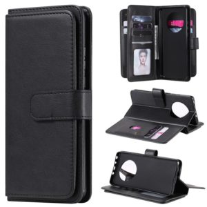 For Huawei Mate 40 Multifunctional Magnetic Copper Buckle Horizontal Flip Solid Color Leather Case with 10 Card Slots & Wallet & Holder & Photo Frame(Black) (OEM)