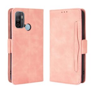 For OPPO A53 2020 / A53S 2020 / A33 Wallet Style Skin Feel Calf Pattern Leather Case with Separate Card Slot(Pink) (OEM)