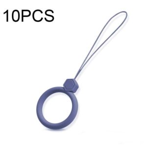 10 PCS Silicone Ring Mobile Phone Lanyard Water Bottle Anti-fall Pendant(Lavender Gray) (OEM)