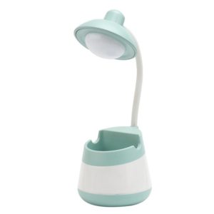 USB Charging LED Desk Light Eye Protection Lamp with Pen Holder and Phone Holder(CS276-4 Green) (OEM)