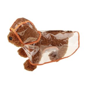 Waterproof Transparent Raincoat Clothing for Pet Dog, Size:S(Orange) (OEM)