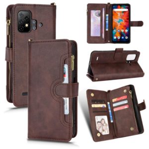 For Umidigi Bison X10 Litchi Texture Zipper Leather Phone Case(Brown) (OEM)