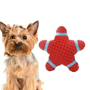 Dog Vocal Toy Latex Molar Bite Resistant Dog Bite Toy, Specification: Starfish (Red) (OEM)